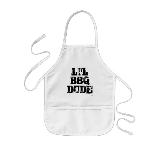 Li'l BBQ Guy - Funny Kinder Apron Schort (Voorkant)