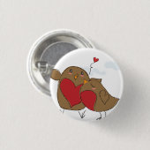 Lil berdie glans ronde button 3,2 cm (Voorkant /achterkant)