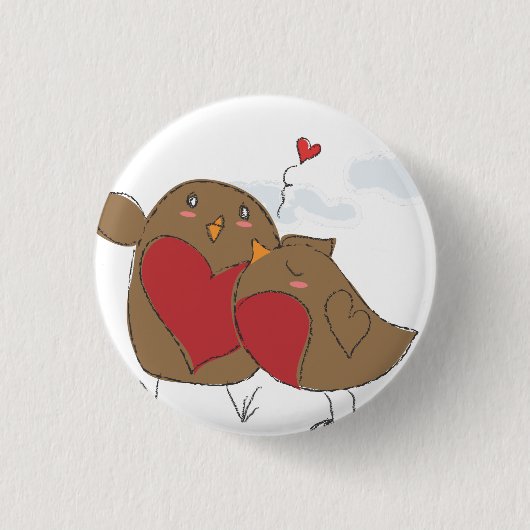 Lil berdie glans ronde button 3,2 cm (Voorkant)