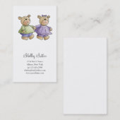 Lil' Beren ・ Baby Twins Green & Paars Visitekaartje (Voorkant / Achterkant)