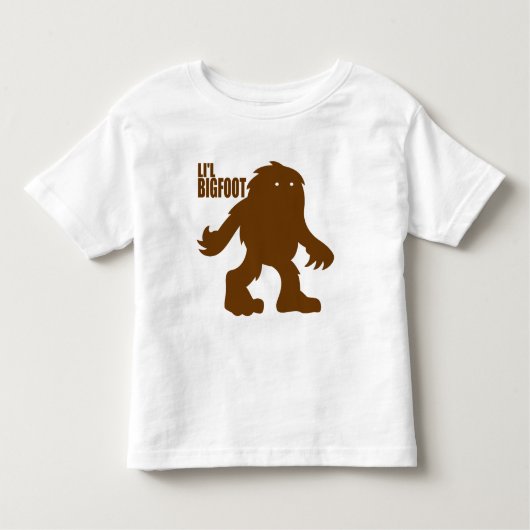 LI'L BIGFOOT Schattig Logo - Cute Brown Sasquatch Kinder Shirts (Voorkant)