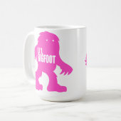 LI'L BIGFOOT Schattig Logo - Cute Pink Sasquatch Koffiemok (Voorkant links)