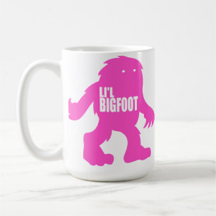 LI'L BIGFOOT Schattig Logo - Cute Pink Sasquatch Koffiemok