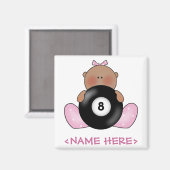 Lil Billiards Baby Girl - Girl Magneet (Voorkant / Achterkant)