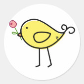 Lil' Birdie Ronde Sticker (Voorkant)