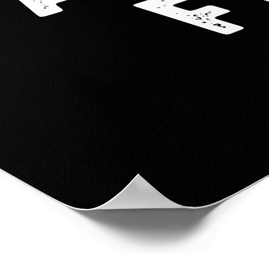 Lil Bit Flaky Funny Croissant Pastry Pun Dark BG Poster (Hoek)