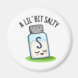Lil Bit Salty Funny Salt Shaker Pun Magneet