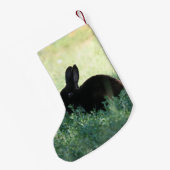 Lil Black Bunny Double Sided Kleine Kerstsok (Achterkant (Hangend))