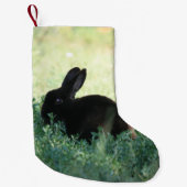 Lil Black Bunny Double Sided Kleine Kerstsok (Voorkant)