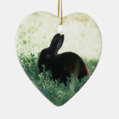 Lil Black Bunny Keramisch Ornament (Rechts)
