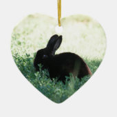 Lil Black Bunny Keramisch Ornament (Voorkant)