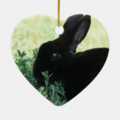 Lil Black Bunny Keramisch Ornament (Achterkant)