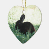Lil Black Bunny Keramisch Ornament (Links)