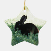 Lil Black Bunny Keramisch Ornament (Voorkant)