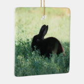 Lil Black Bunny Keramisch Ornament (Rechts)