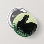 Lil Black Bunny Ronde Button 5,7 Cm (Voorkant /achterkant)