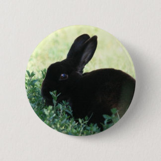 Lil Black Bunny Ronde Button 5,7 Cm