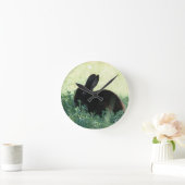 Lil Black Bunny Ronde Klok (Huis)
