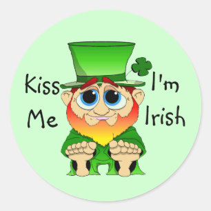 Lil Blarney Kiss Me Ik Ben Iers Ronde Sticker