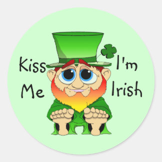 Lil Blarney Kiss Me Ik Ben Iers Ronde Sticker