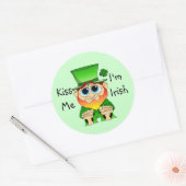 Lil Blarney Kiss Me Ik Ben Iers Ronde Sticker (Envelop)