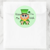 Lil Blarney Kiss Me Ik Ben Iers Ronde Sticker (Tas)