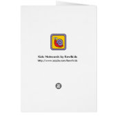 Lil Blue Elephant Basketball Blank Kaart (Achterkant)
