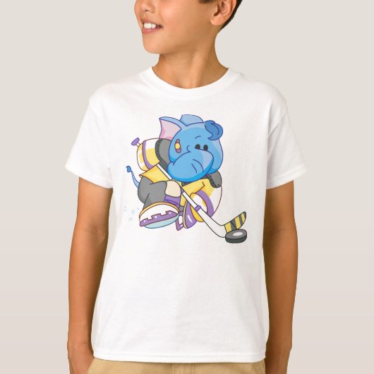 Lil Blue Elephant Hockey T-shirt (Voorkant)