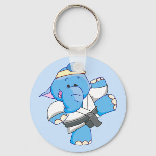 Lil Blue Elephant Karate Sleutelhanger