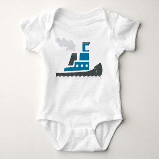 Lil Blue Tugboat Baby One-Piece Romper
