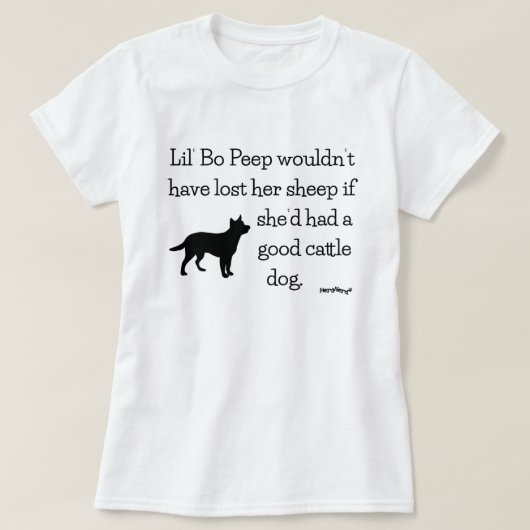 Lil' Bo Peep and Cattle Dogs - HerdNerd T-shirt (Design voorkant)