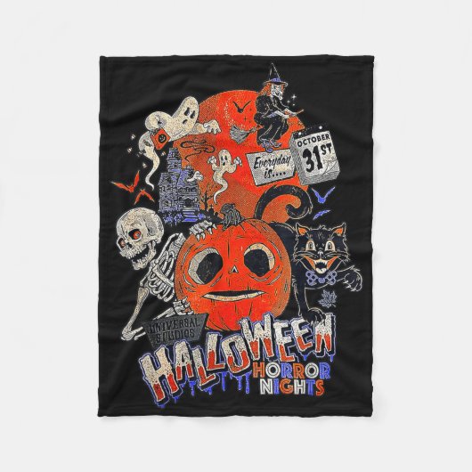 Lil Boo Halloween Horror Night Elke is 3 oktober Fleece Deken (Voorkant)