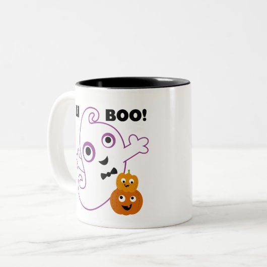 Lil BOO Halloween Tweekleurige Koffiemok (Voorkant links)