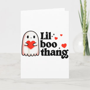 Lil Boo Thang Valentijnschattige harten spook vale Kaart