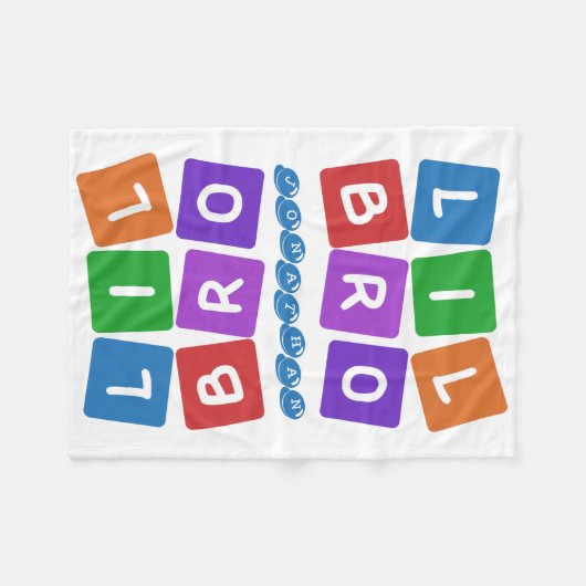 Lil Bro aangepaste naam fleece blanket Deken (Voorkant (Horizontaal))