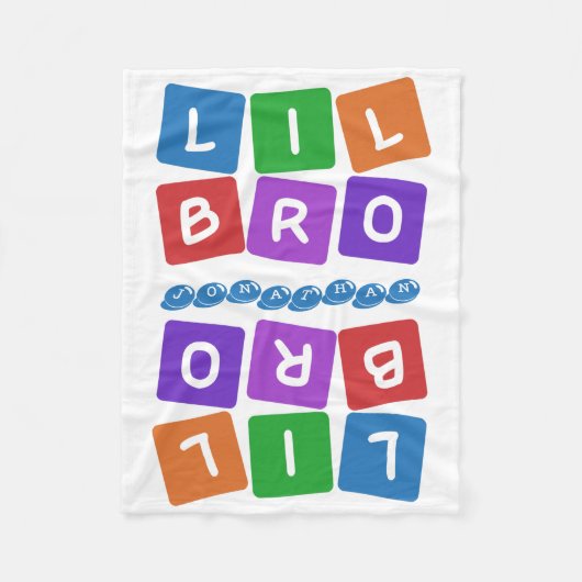 Lil Bro aangepaste naam fleece blanket Deken (Voorkant)