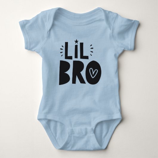 LIL BRO BABY moderne vetgedrukte leuke klomp scand Romper (Voorkant)