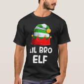 Lil Bro Elf kerstbroeder Xmas Elf Costume Fa T-shirt (Voorkant)