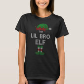 Lil Bro Elf Ugly kerstSweater Xmas Family Mat T-shirt (Voorkant)