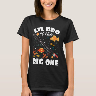 Lil Bro Of The Big One Birthday Fishing Theme Bday T-shirt