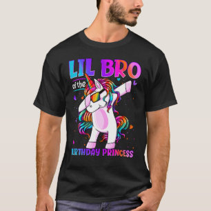 Lil Bro van de Birthday prinses Dabbing Unicorn L. T-shirt