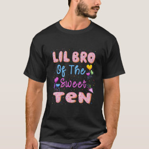 Lil Bro van het zoete 10e Donut verjaardagsfeest T-shirt