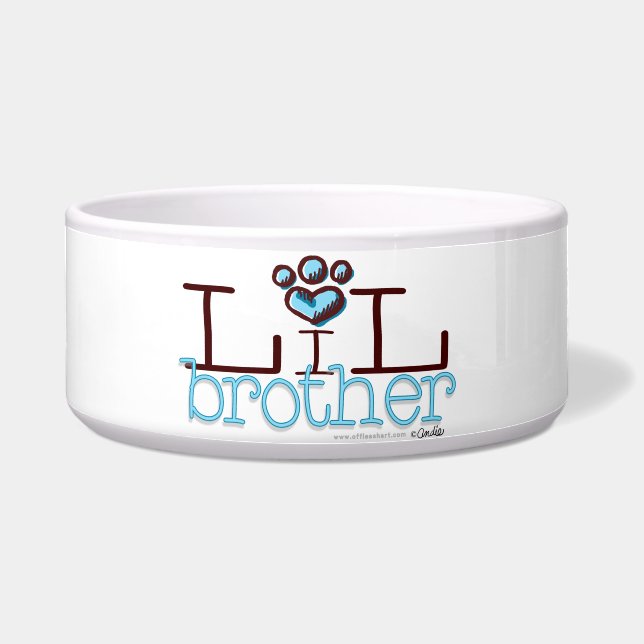 Lil Brother Paw Print Voerbakje (Voorkant)