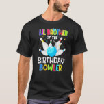 Lil Brother van de 'Birthday Bowler Bowling Boys' T-shirt<br><div class="desc">Lil Brother van de verjaardag Bowler Bowling Boys Mannen</div>