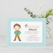Li'l Brunette Prince Royal Birthday Invitation Kaart (Staand voorkant)
