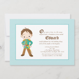 Li'l Brunette Prince Royal Birthday Invitation Kaart