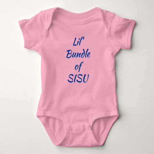 Lil' Bundel van SISU Finse Baby One-Piece (Roze) Romper (Voorkant)