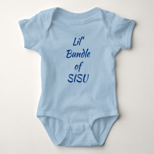 Lil' Bundle of SISU Fins Baby one-Piece (Blue) Romper