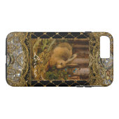 Lil Bunny in de tuin Elegant Monogram Case-Mate iPhone Case (Achterkant (Horizontaal))
