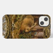 Lil Bunny in de tuin Monogram iPhone Hoesje (Achterkant horizontaal)